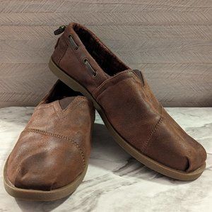 Bobs By Skechers Shoes Women's Brown Size 9 Chill Luxe Buttoned Up Slip-ons